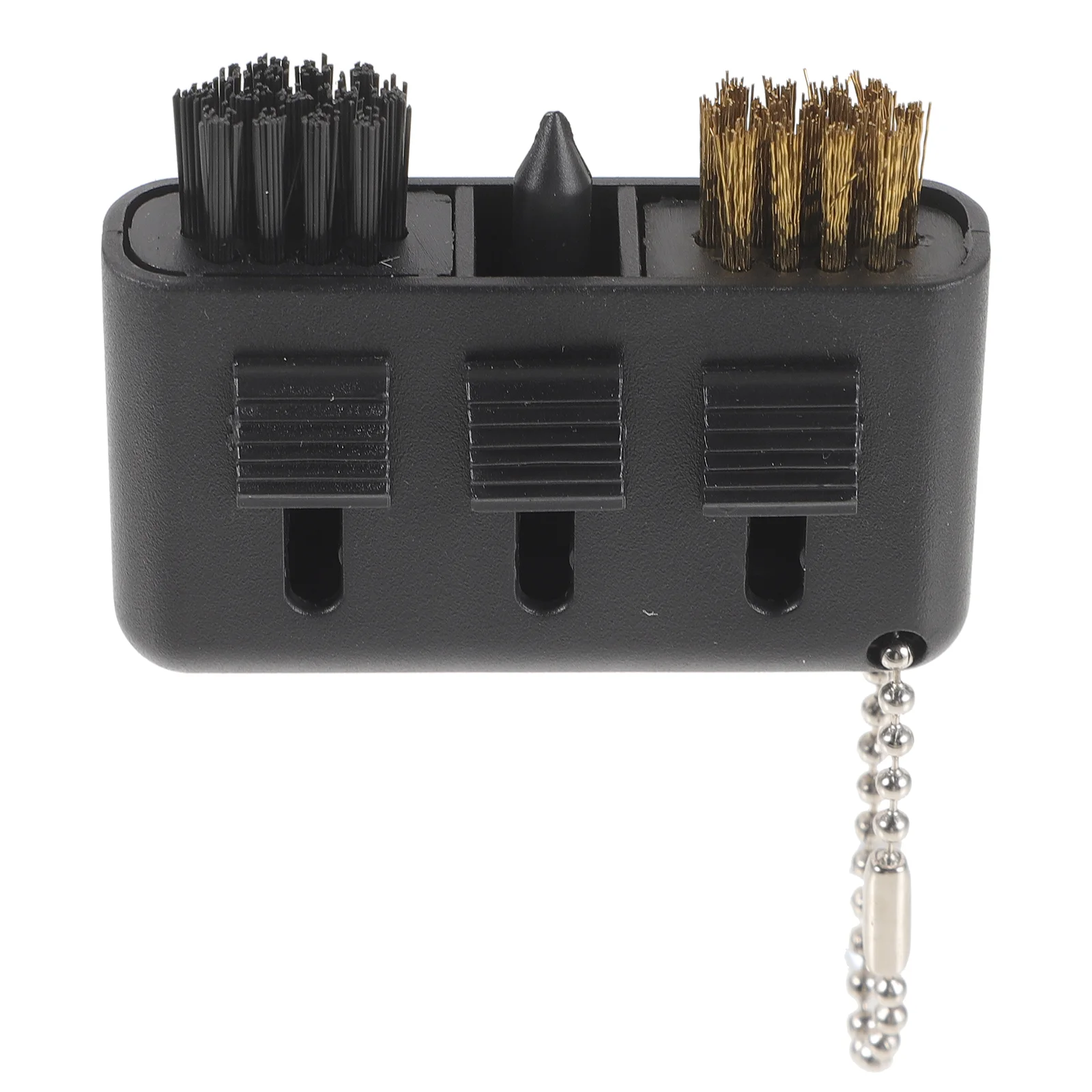 

Golf Club Cleaning Brush Head Tool Double-sided Three-purpose Accessories (black) Golfs Replaceable Ball Storage