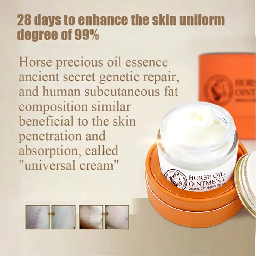BIOAQUA Horse Oil Ointment Anti Aging Wrinkle Cream Scar Face Body Whitening Cream Ageless Anti-Freckle Skin Care Moisturizing