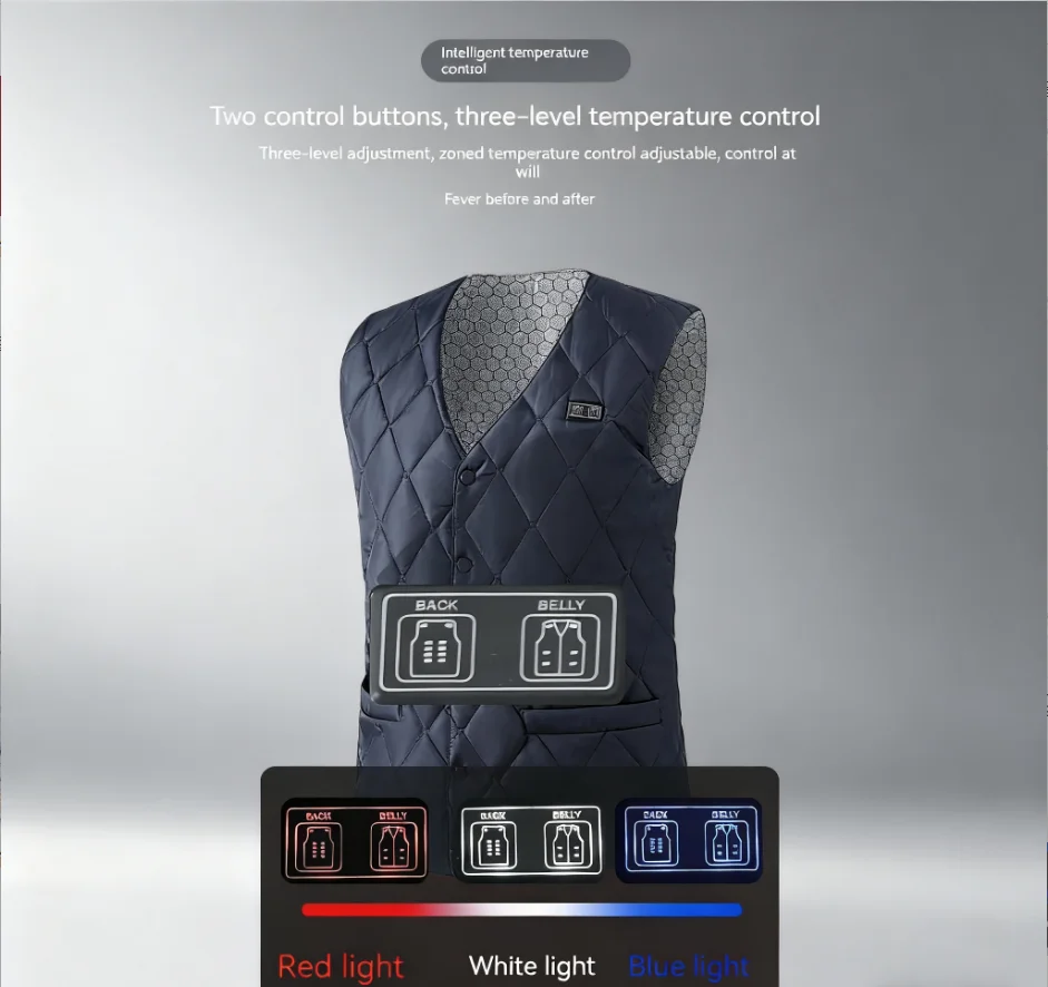 2025 Newest 16 Zones Smart Heating Vest, USB Electric Warm Waistcoat for Men and Women，Heated Body Warmer for Outdoor Work