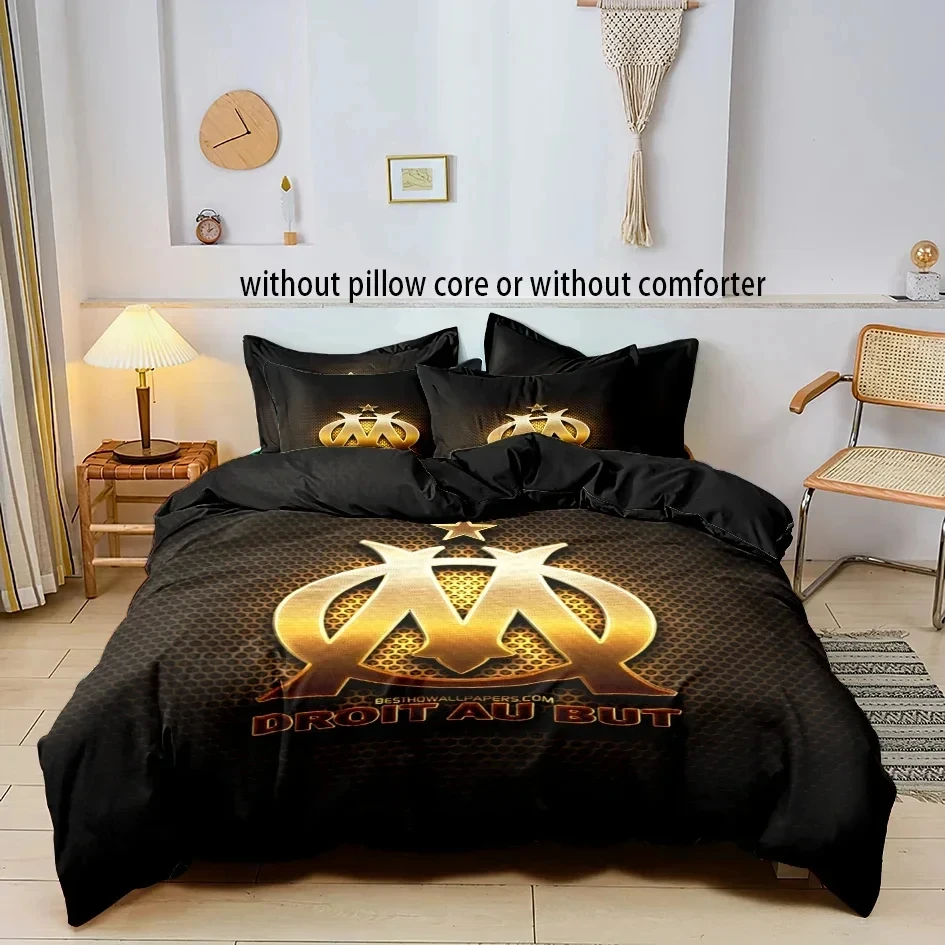 M-marseille Fashion Digital printed Bedding set for Adult and boys bedroom,Duvetcover&2pcs Pillowcase Double bed full size