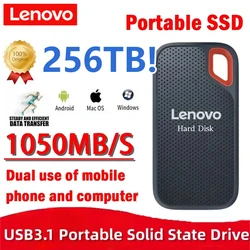 Lenovo-disco duro externo SSD móvil E60, 1TB, 2TB, 256TB, USB 3,1, HD, para ordenador portátil, PS5, disco duro móvil, almacenamiento HDD