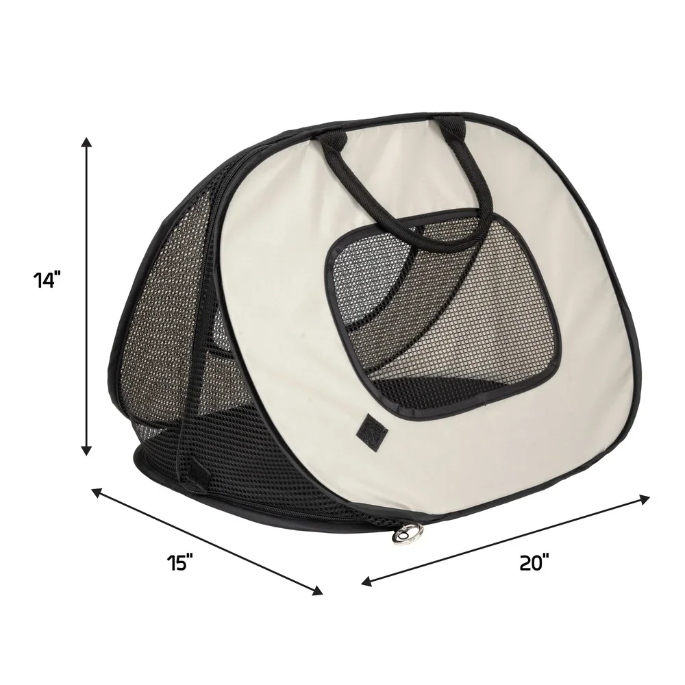 حقيبة سفر للقطط ناعمة قابلة للطي وخفيفة الوزن ومحمولة مع ألواح شبكية وسحابات آمنة وقابلة للغسل لحمل الحيوانات الأليفة للقطط حتى