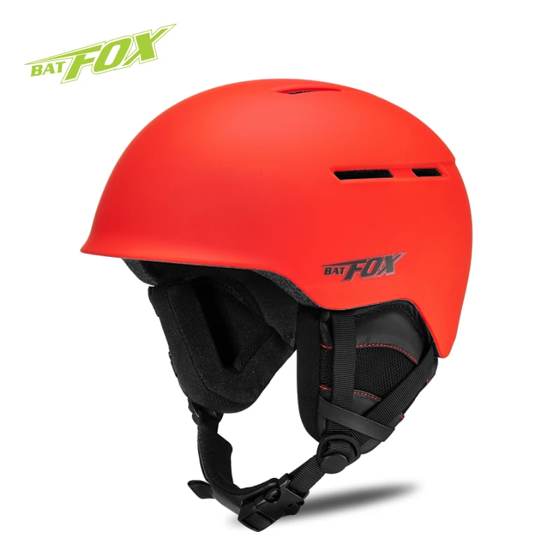 BATFOX Ultraligero 380g y 58-61cm Casco de esquí Snowboard Casco de esquí PC y EPS Casco moldeado integrado para hombres y mujeres