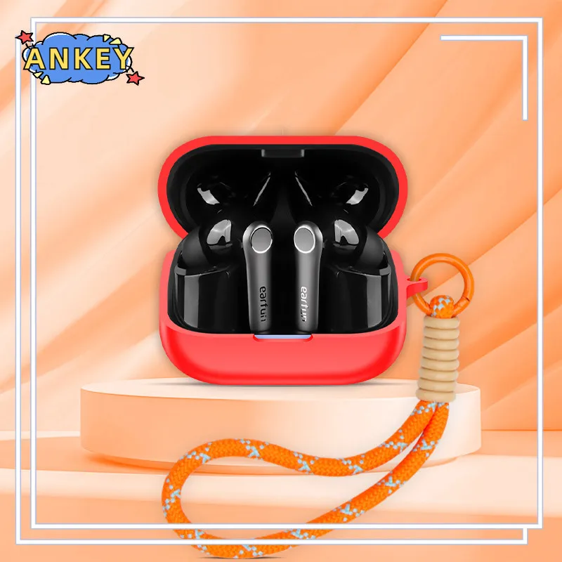 ل EarFun Air Pro 4 + حافظة غطاء ناعم EarFun Air Pro 4 Plus سماعات أذن قذائف كم حبل اليد حزام الملحقات