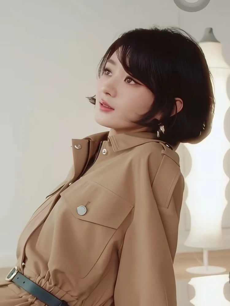 Kaki vêtements de travail combinaison orts femmes début automne nouveau Faion pantalons décontractés taille haute jambe droite trajet Sle