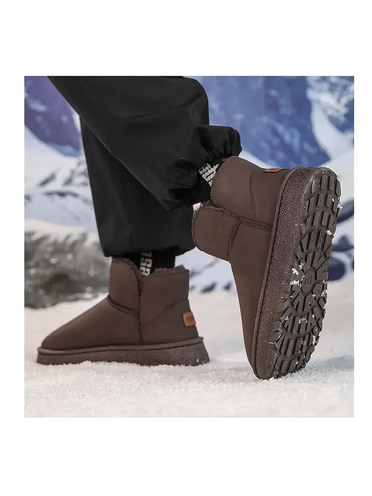 새로운 겨울 부츠 가죽 따뜻한 발목 모피 부츠를위한 플랫폼 부츠 럭셔리 부츠 따뜻한 부츠 편안한 미끄럼 방지 발목 부츠