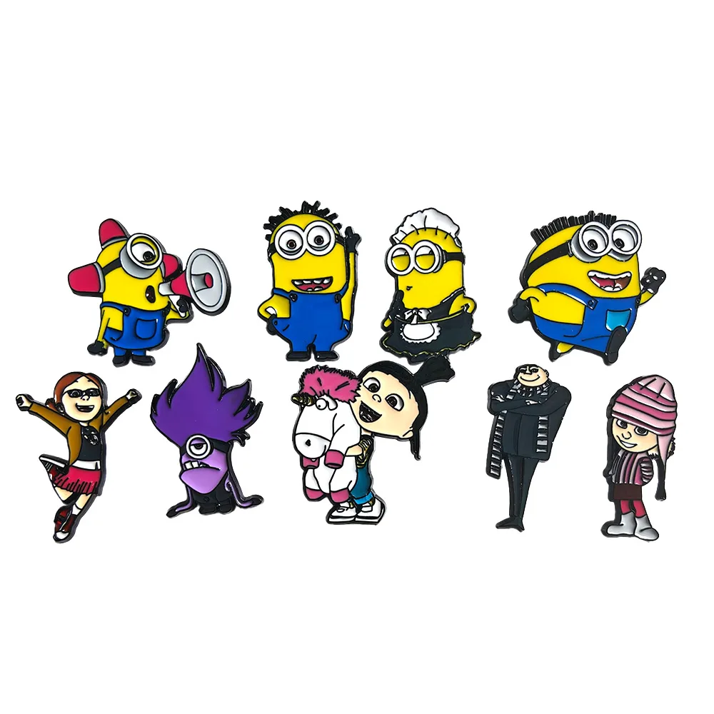 

Cartoon Animated Movie Big Eyed Cute Metal Brooch Cute Minions Badge Clothing Bag Accessories Fashion Toys Anime Cartoon Frind