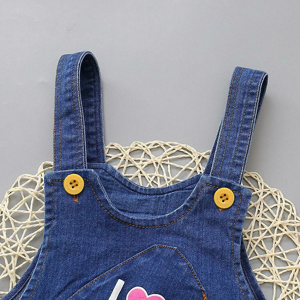 IENENS Kids Jumpsuit Baby Girls Clothes Clothing Trousers Toddler Infant Girl Long Pants Denim Jeans Overalls Dungarees