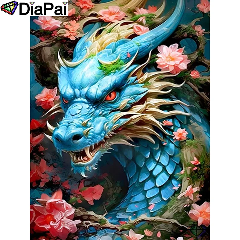 

DIAPAI 5D Алмазная вышивка Набор для рукоделия "Животный дракон" Diy Алмазная картина Вышивка крестиком Украшение дома Подарок