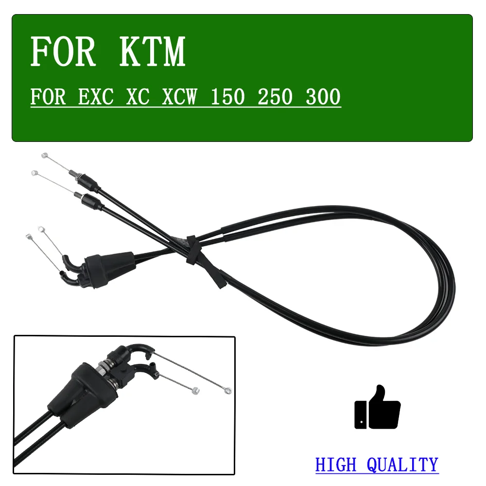 Motorcycle Two Throttle Cable Accelerator Control Oil Line Steel Wire For KTM EXC XC XCW 150 250 300 Husqvarna TE 150 250 300 TX