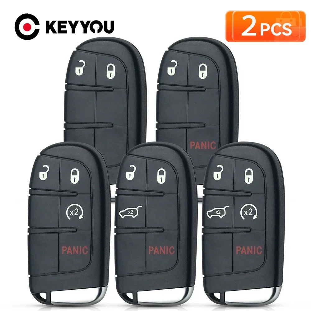 

KEYYOU 2 шт. ключи-заготовки SIP22 CY24 для Jeep Renegade Compass Cherokee Dodge Ram 1500 Journey Charger Chrysler 1500, корпус для дистанционного ключа