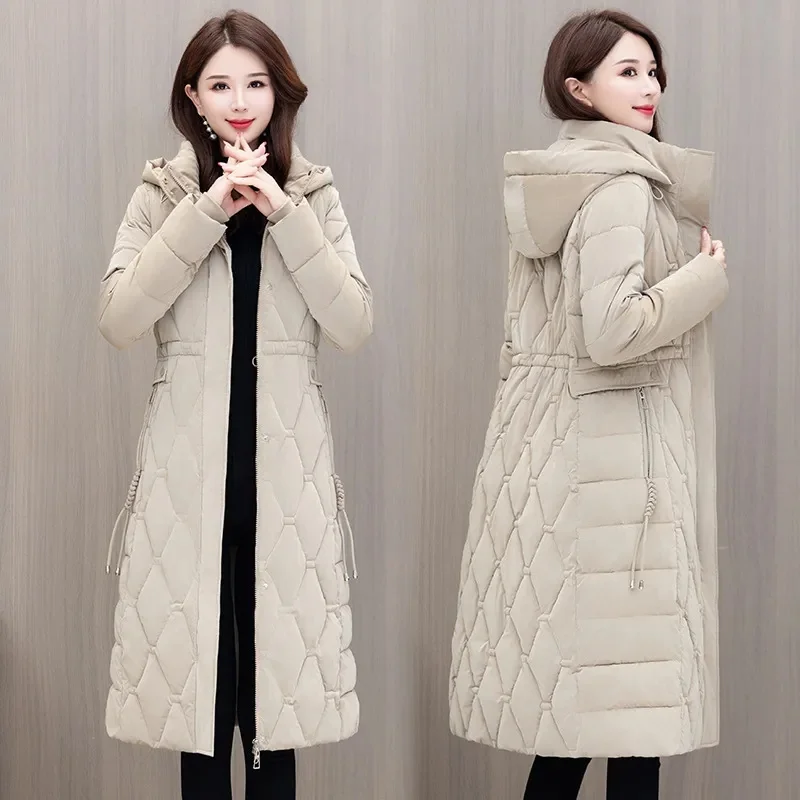 Winter Coat for Women Korean Fashion Loose Oversized Large Size Hooded Windproof Warm Long Parkas Luxury Cotton Jacket Y2k Coat