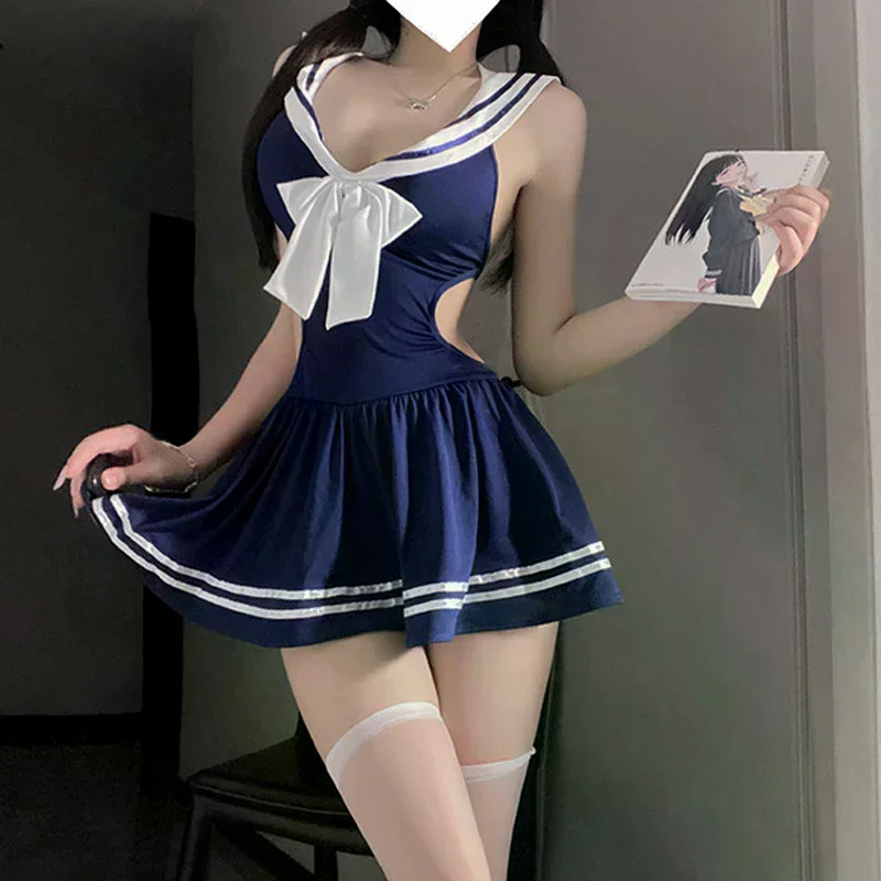 

Sexy Lingerie Pure Desire Sexy Campus Dress Female Role Play Uniform Pajamas