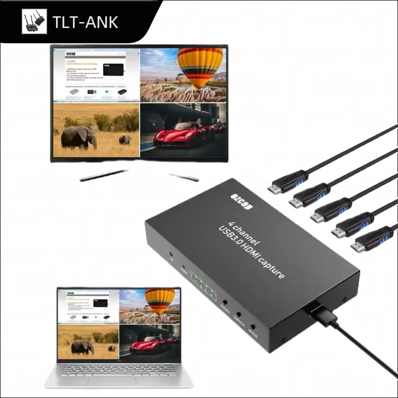 

Ezcap264 4x1 HDMI Multi-Viewer 4 Channel Switch HD 1080P 60fps USB 3.0 Video Capture Card Game Recording Box PC Live Streaming