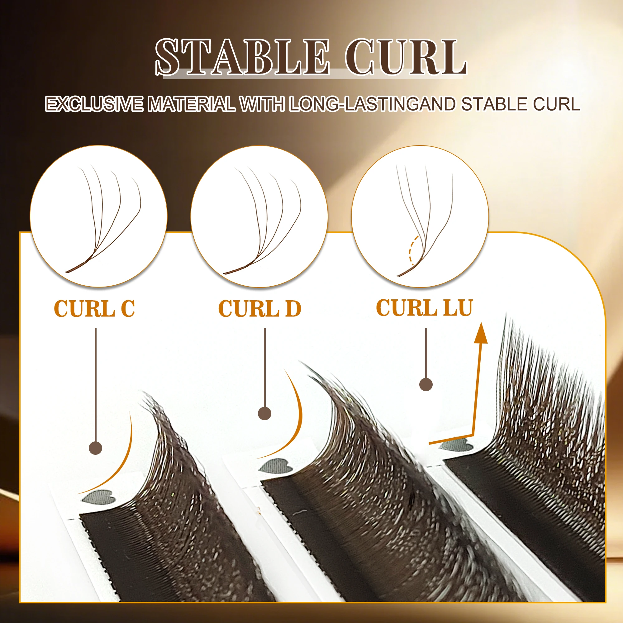 CoMango Pestañas postizas naturales en forma de W para extensiones 3D/4D/5D, pestañas individuales suaves C/D/LU.