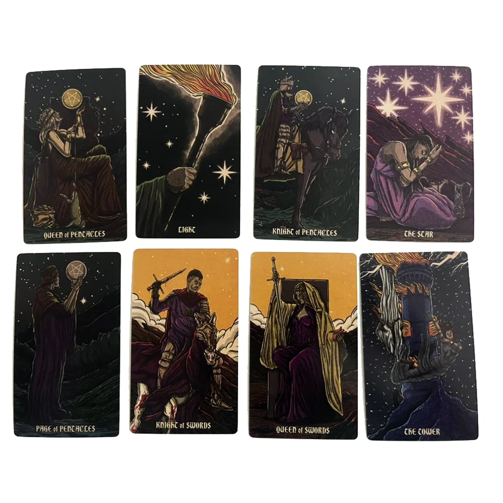 NEW 12x7CM Dark Reflections  Divination Tarot Deck with Guide Book on this journey is Shadow work To make this an exciting