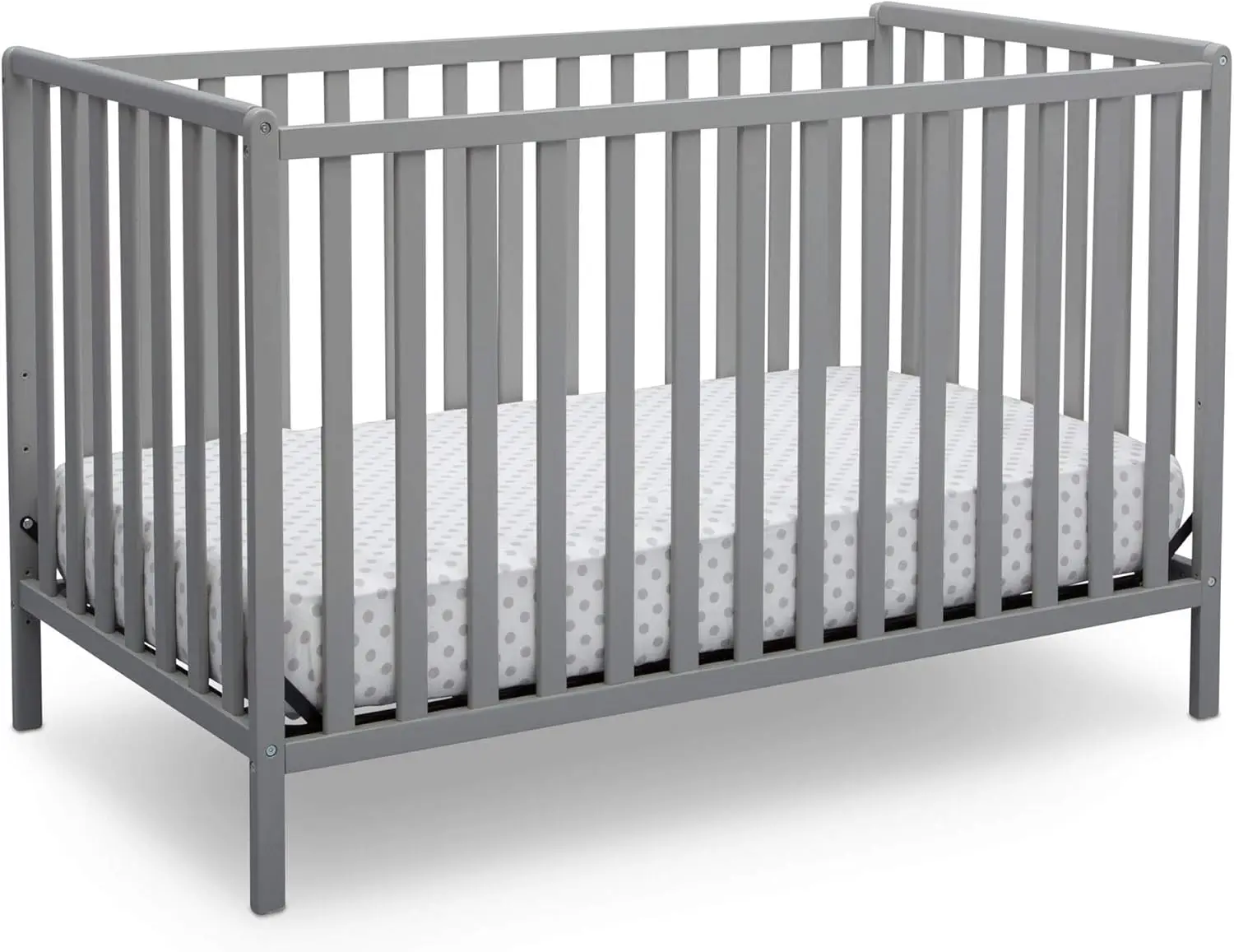 Children 4-in-1 Convertible Crib - Greenguard Gold Certified, Grey