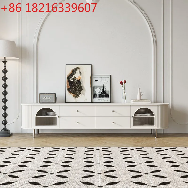 

Журнальный столик во французском кремовом стиле, шкаф для телевизора, современный простой шкаф для телевизора из массива дерева для гостиной