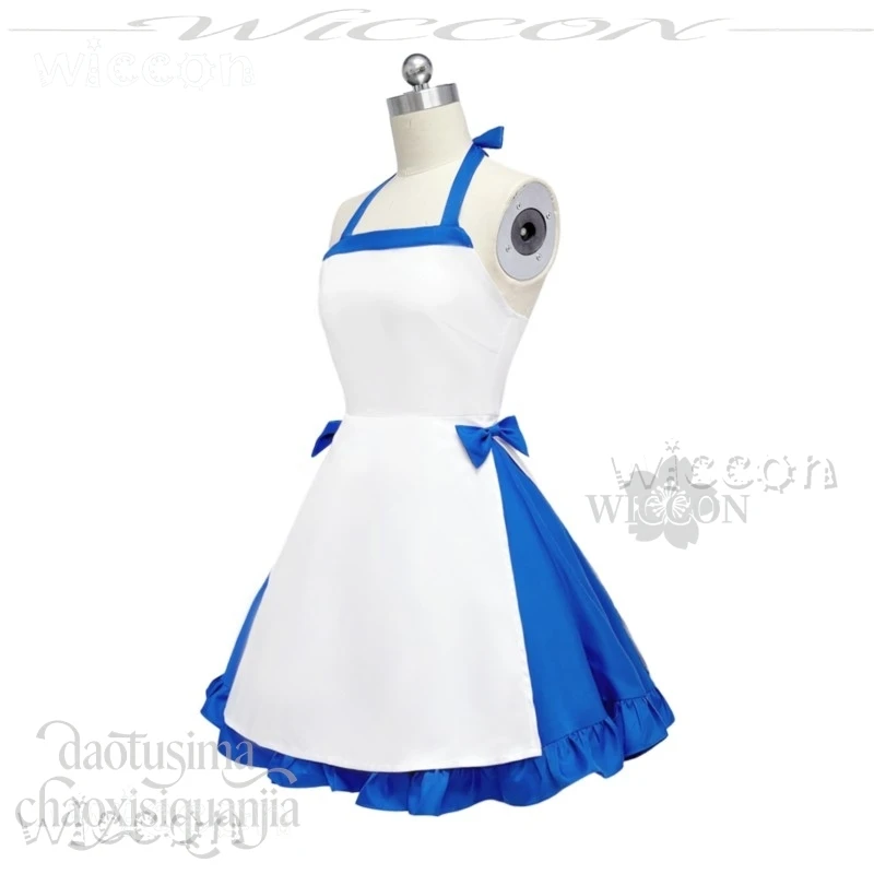 Zeno Ushirono Natsu Blue White Loli Maid Dress – Cute Uniform, Halloween Party Cosplay - view 4