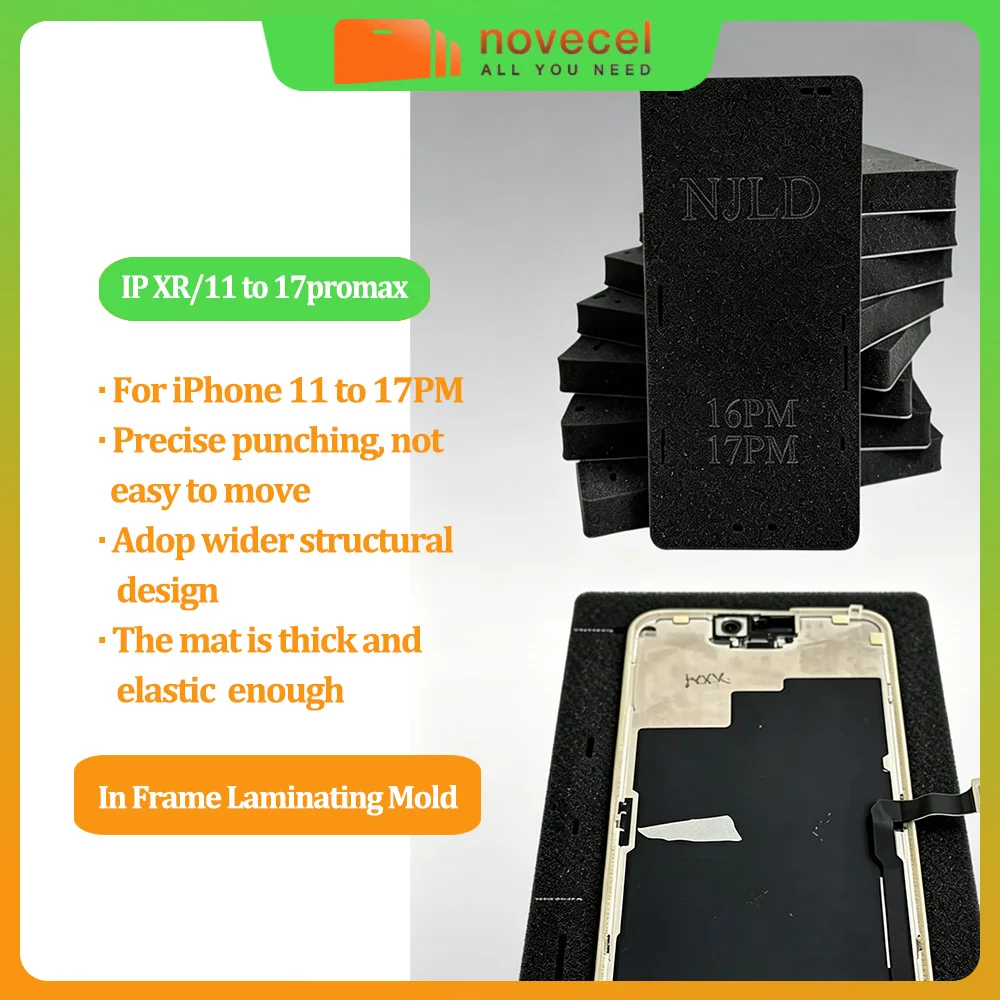 In Frame Laminating Mold Mat LCD Screen Refurbish For iPhone 17 16 15 14 13 12 Pro Max Phone Repair Tools Solve Bubble Problem