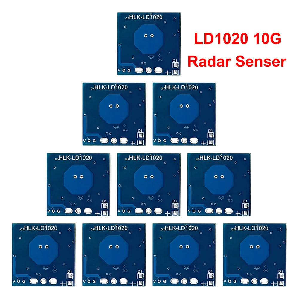 10Pcs 5Pcs 1Pcs LD1020 10G Intelligent Human Microwave Radar Sensing Module Low Power Micro Motion Intelligent Perception Sensor