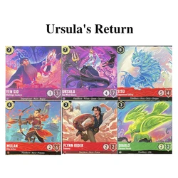 Lorcana Proxy Cards Ursula's Return Diablo Devoted Herald Flynn Rider Sisu Ursula Sea Witch Queen Yen Sid Regular Card