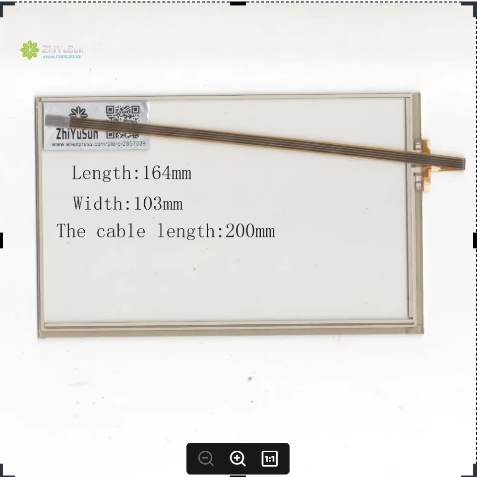 ZhiYuSun 170504 164mm*103mm 7inch 4lines NEW touch screen panel 164*103 TOUCH glass sensor  for DVD car the cable length 200mm
