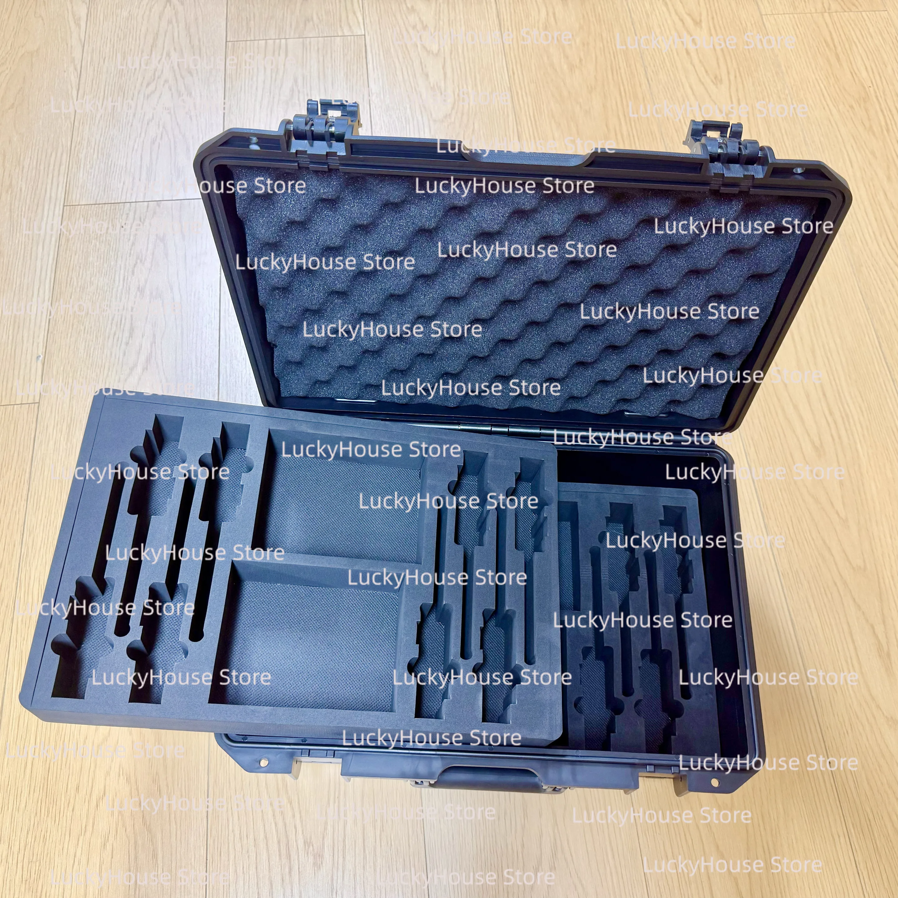 Portable Microphone Case Wireless Microphone Storage Box Handheld Mic Carrying Case Protective Flight Case Audio Equipment Box