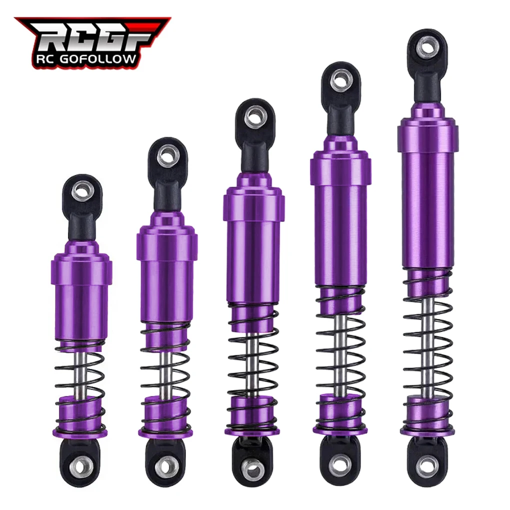 

RCGOFOLLOW 75mm-115mm Front Rear Shocks with Oil Filled for 1/10 RC Crawler Trx4 Trx6 Scx10 Capra Gspeed V4 Element Purple