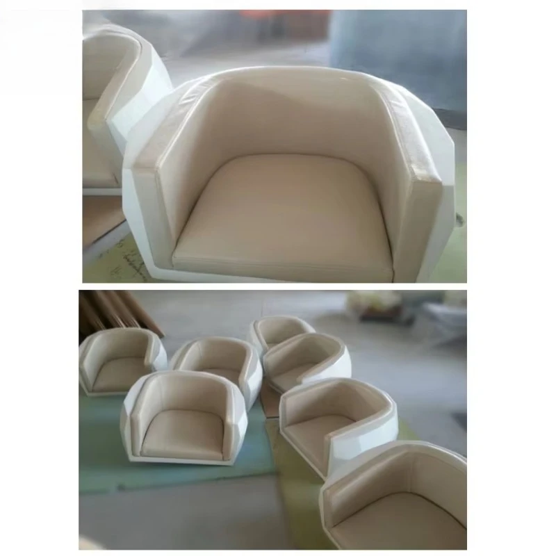 Customized Fiberglass Diamond Stylist Chairs Salon Hair Cut Chairs 4