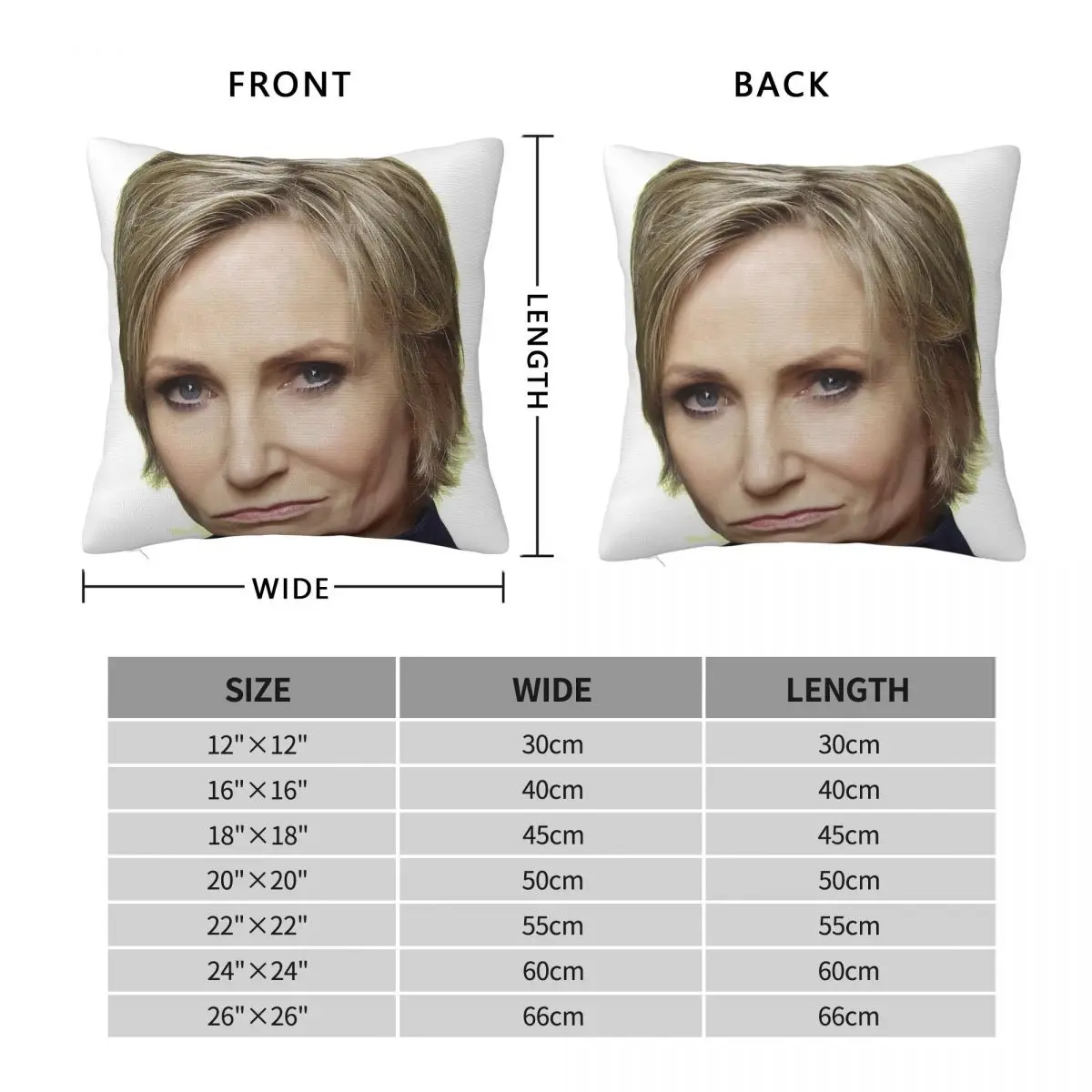 Glee Sue Sylvester Jane Lynch Pillowcase Polyester Linen Velvet Creative Decorative Throw Pillow Case Car Cushion Cover 45x45