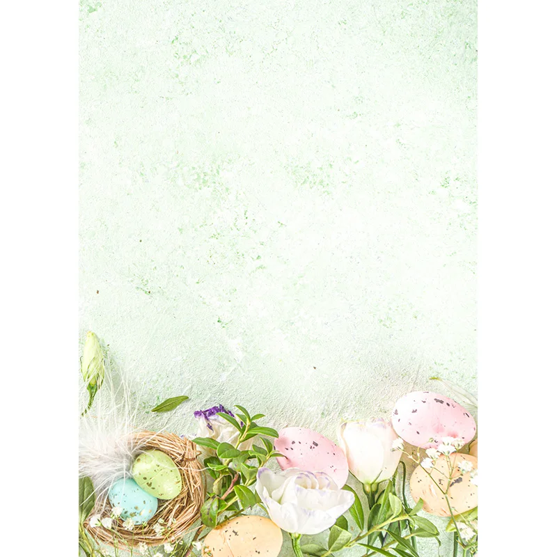 SHUOZHIKE Easter Eggs Rabbit Photography Backdrops Photo Studio Props Spring Flowers Child Baby Portrait Photo Backdrops  CJ-01