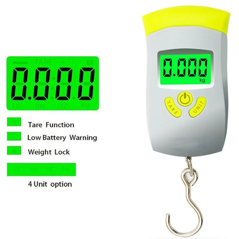 Digital Hanging Scale 50kg/10g Hanging Scale Digital Backlight Electronic Scale Fishing Weights Pocket Scale Luggage Crane Scale