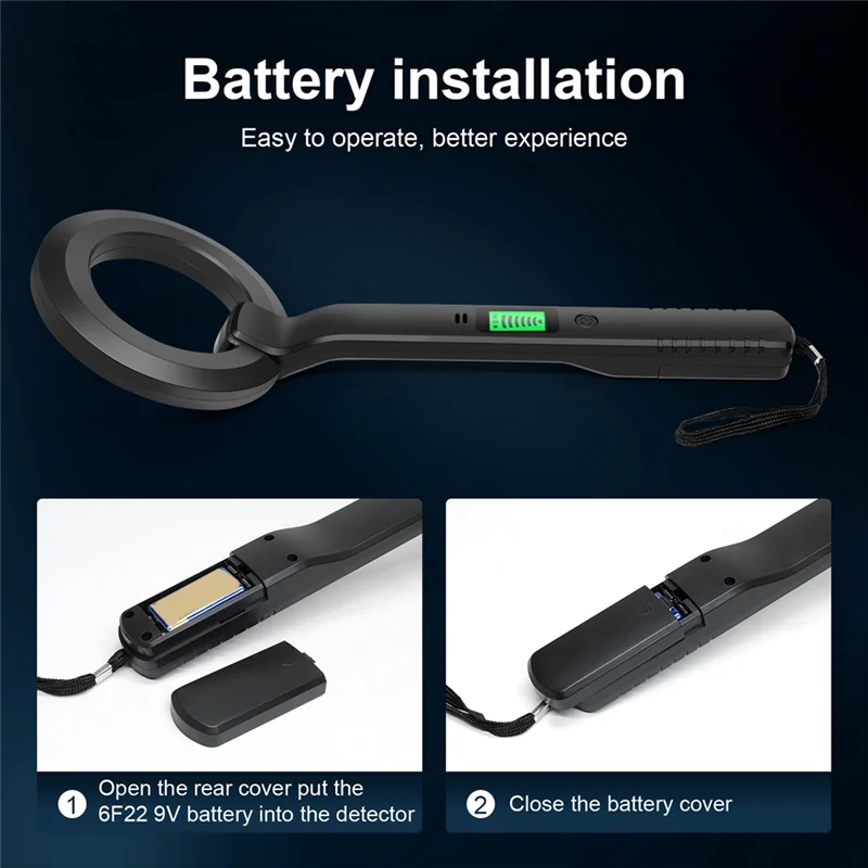 A45U Metal Detector Handheld Alarm High Sensitivity Metal Scanner Security Checker Pinpointer Search Coil Metal Detect Tool Dura