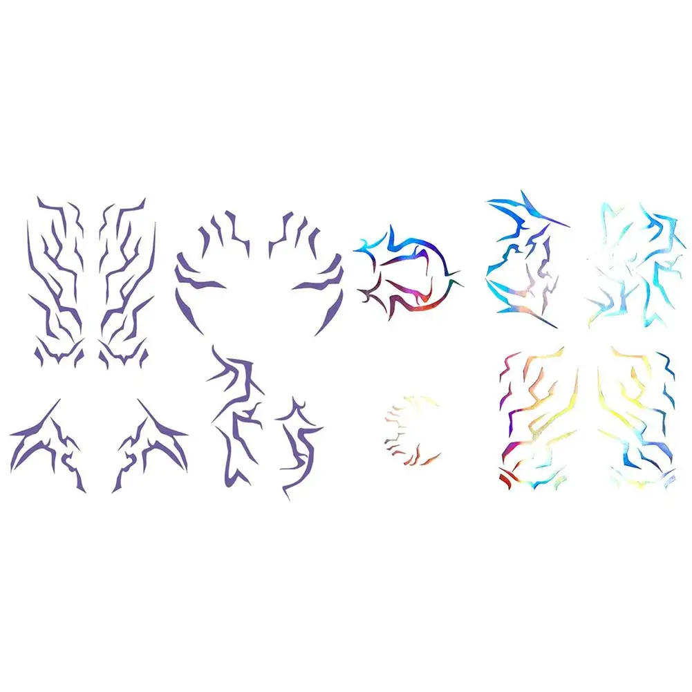 Временные татуировки наклейки аниме косплей сценическое представление макияж Хэллоуин вечерние украшения водостойкая наклейка для лица