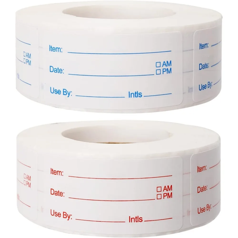 

2000 Removable Freezer Date Labels 1x2 Easy Write Food Container Stickers
