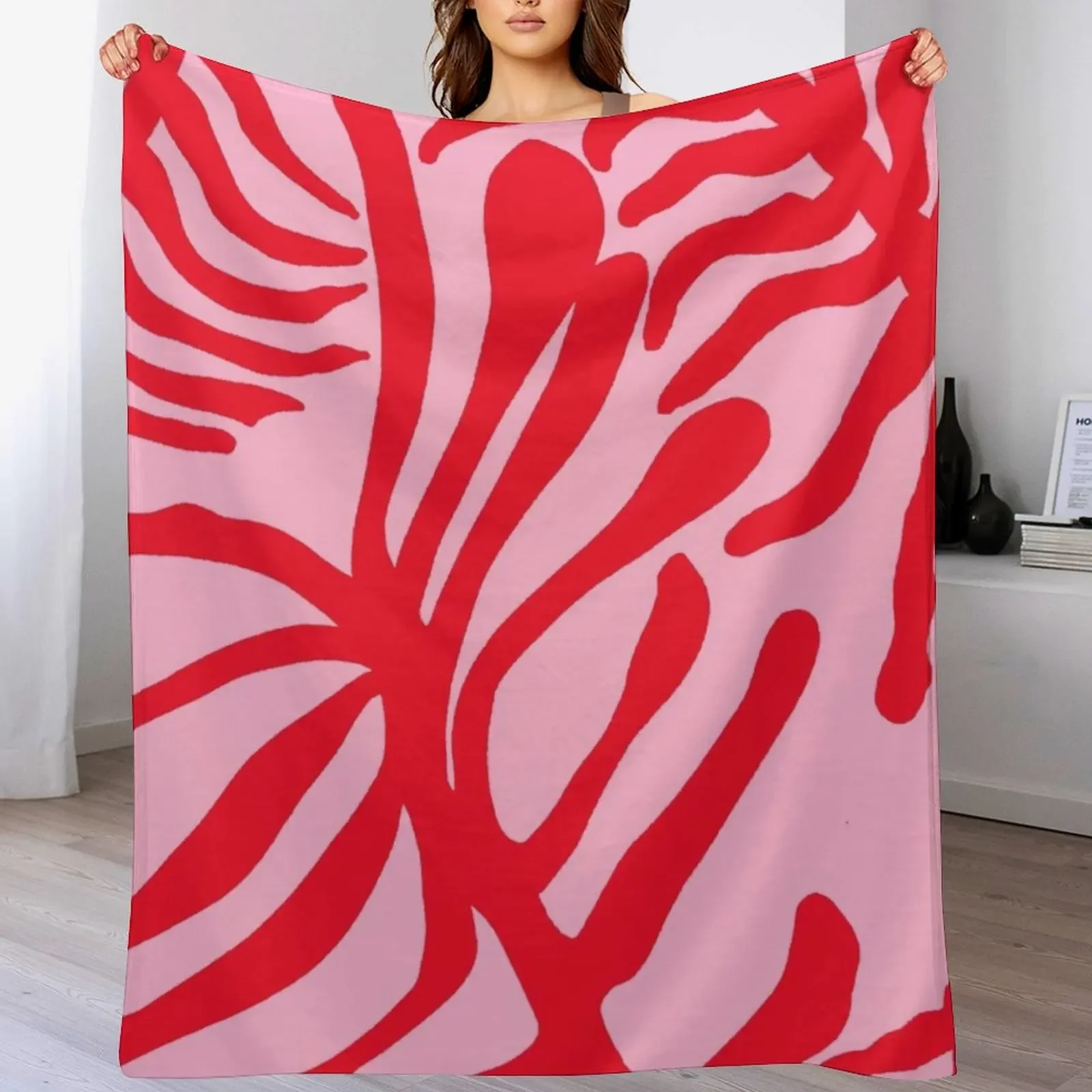 

New kelp - red & pink Throw Blanket Cute decorative Kid'S Shaggy Blankets