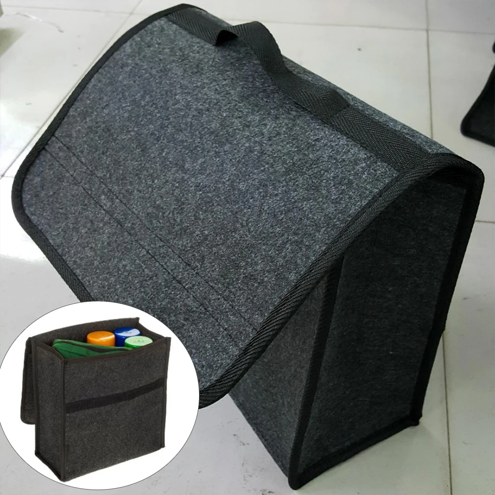 

Car Storage Bag Durable Felt Material Boot Tool Customized Grey Booth Organizer