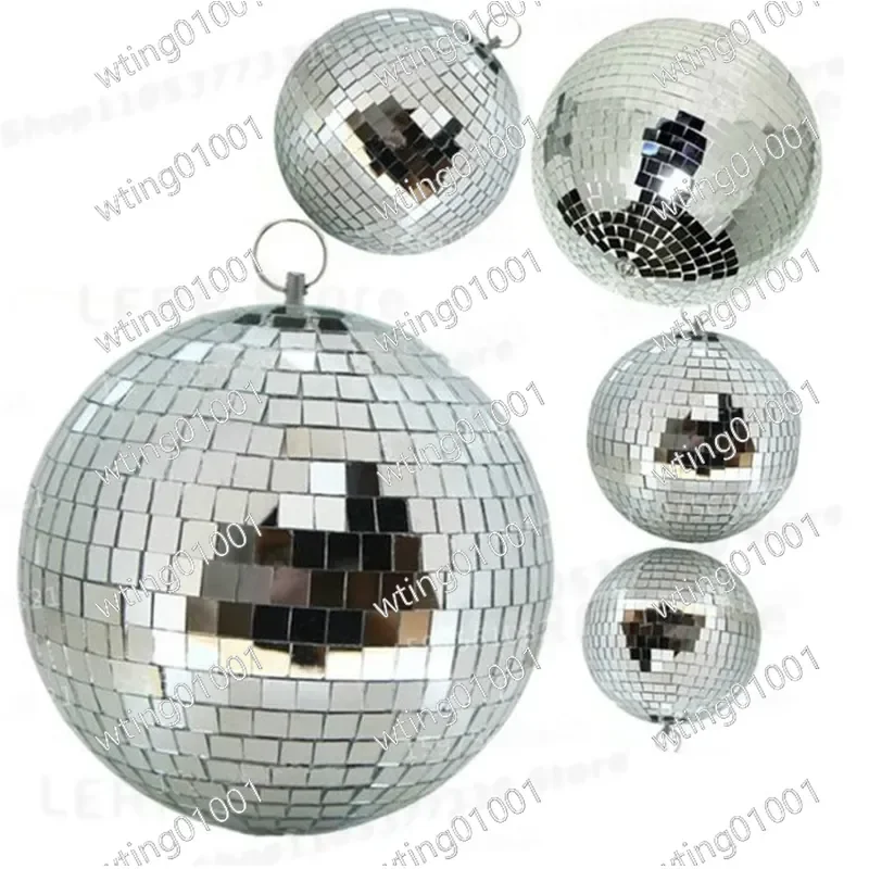 Rotating Mirror Glass Sphere for Wedding Bar KTV Stage Lighting Reflective Crystal Orb Laser Party Decoration
