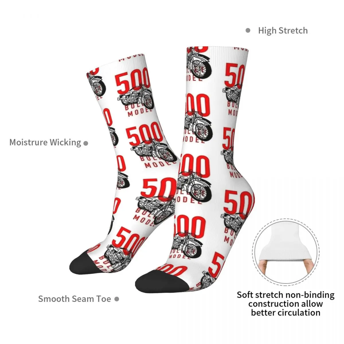 Royals Enfields Socken Adventure Bullets Modell lustige Strümpfe Unisex Männer bequeme Skateboard Socken Herbst Anti Slip Socken