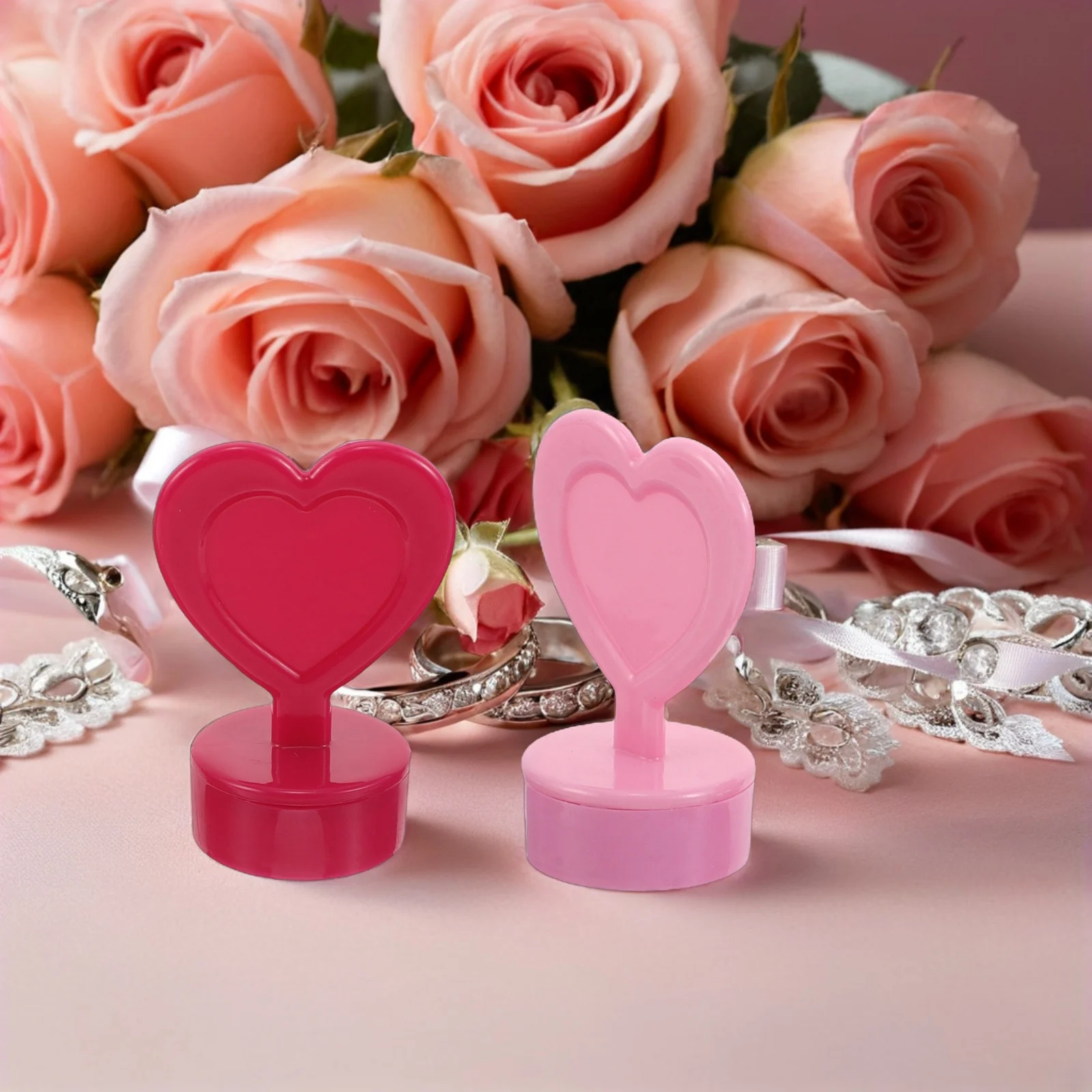 20pcs Cute For Kids Colorful Heart Shape Stampers Classroom Rewards Party Favors Scrapbook Craft Activities Children Stamp Set