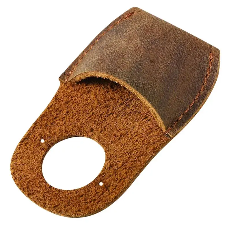 Finger Protective Cover Finger Tip Protector Leather Thumb Wood Carving Guard Hunting Thumb Ring Protective Tool for Needle