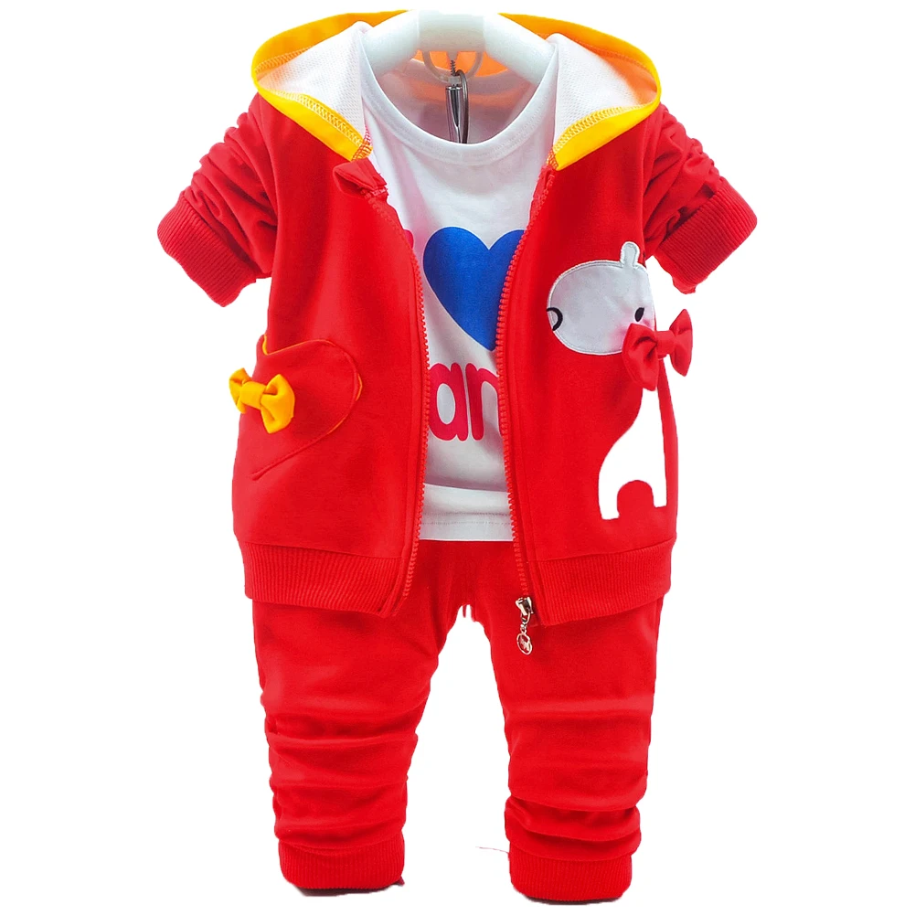 

Baby Girls Clothes Sets Children Hoodie Jacket Cotton T-Shirt Pantss 3Pcs/Sets Girls Boy Clothing Outfits