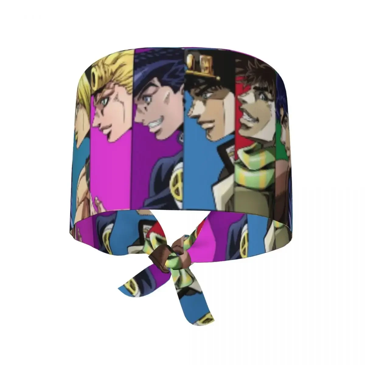 Anime JoJo Bizarre Adventure Scrub Hat Doctor Working Surgical Cap Men Women Adjustable Nursing Caps for Dentist