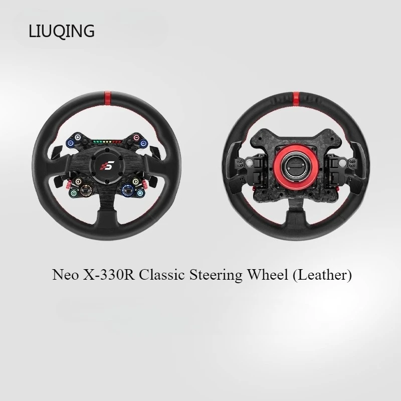 Simagic Neo X-330R X-350W X-330T X-310G Classic /Drift/ Rally/ GT Steering Wheel Round Racing Wheel with Leather and Red Ring