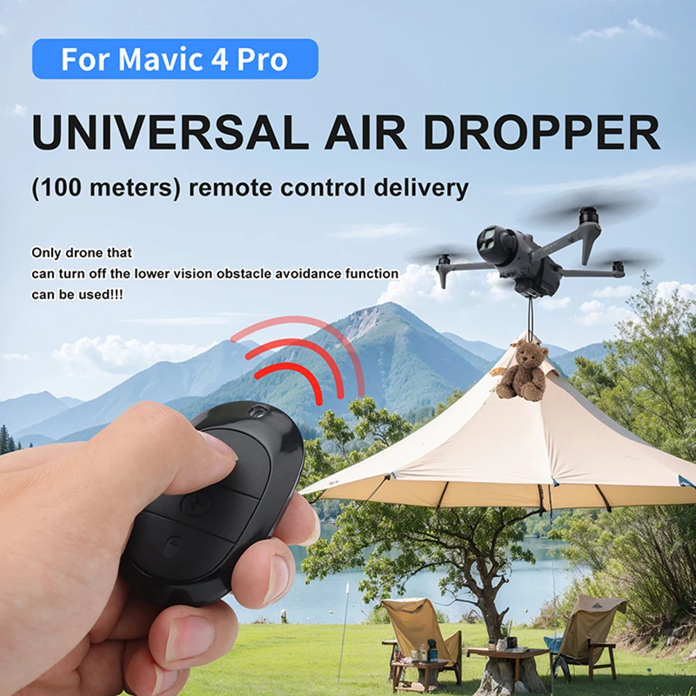 الطائرات بدون طيار قطارة جوية لـ Mavic 4 Pro خفيفة الوزن طويلة المدى 100 متر التحكم عن بعد قاذف جوي طائرات بدون طيار ملحقات النقل