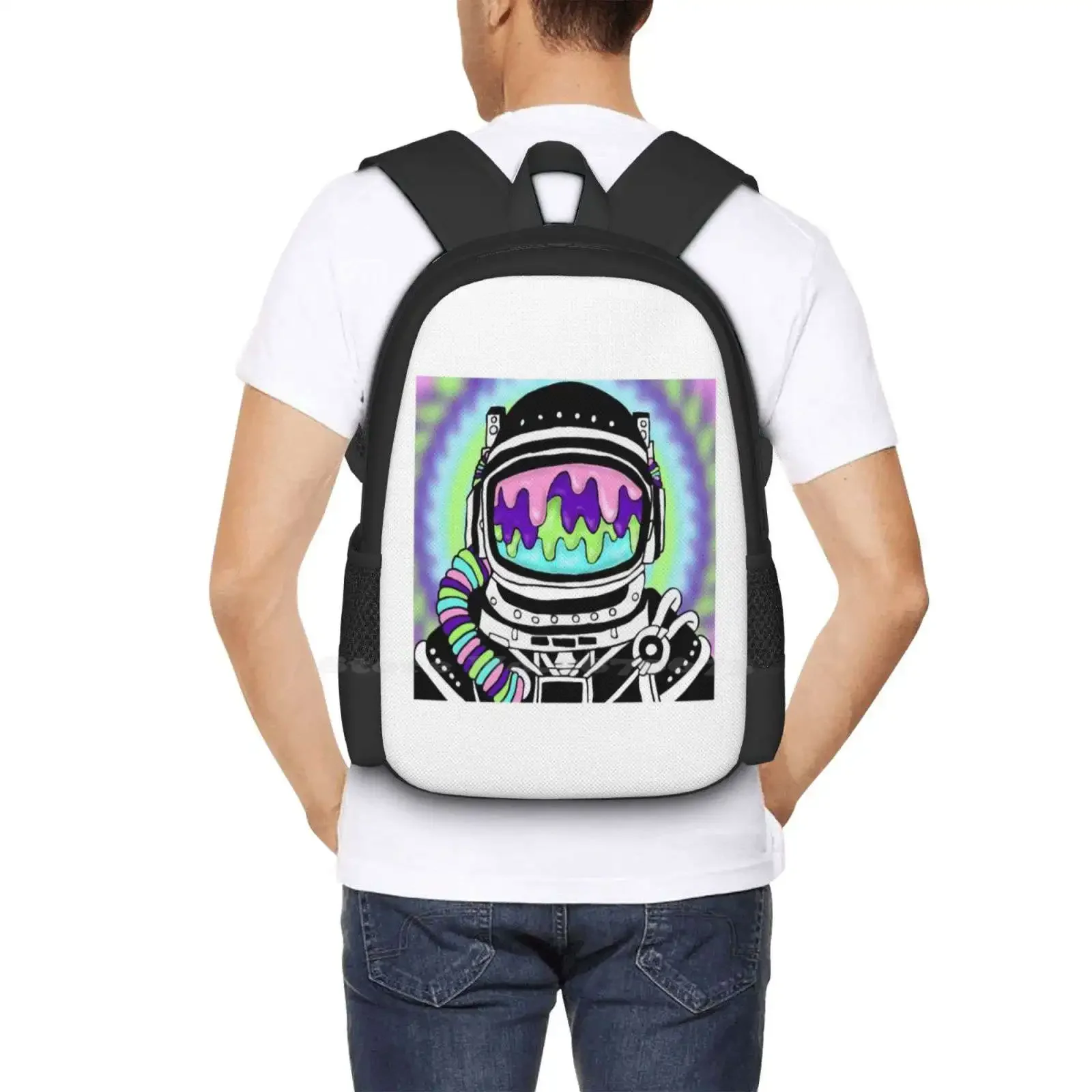 ماي ليتل نات سو طفل ابن عم أراد هذا على قميص رائجة البيع حقيبة مدرسية على ظهره حقائب الموضة الفضاء قوس قزح #6