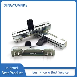 5PCS 35MM Straight Slide Potentiometer B100K With Midpoint 3.5CM Single Channel Mixer Fader Stroke 20MM 4-Pin Handle Length 10mm
