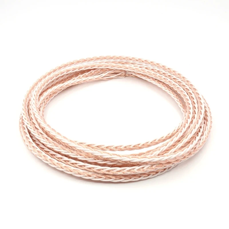 5M 4TC OCC Copper Wire Cable for HIFI Audio Speaker Amplifier Turntable CD Player 8 Strands
