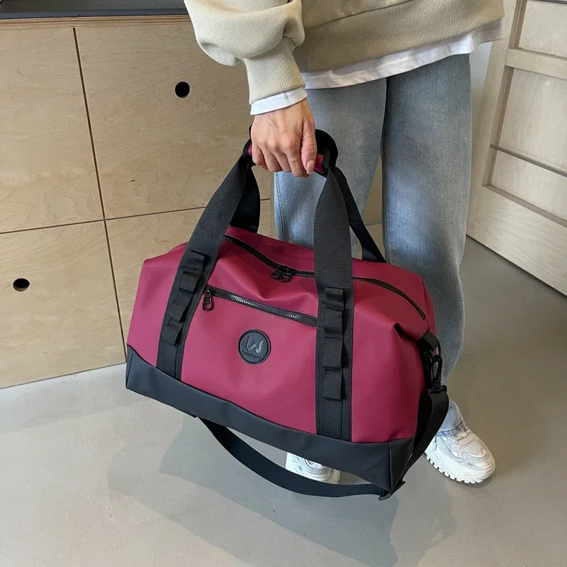 Casual Solid Large Capacity Travel Duffels Sewing Thread Soft 2024 High Quality Bags for Women Zipper Oxford Travel Bags